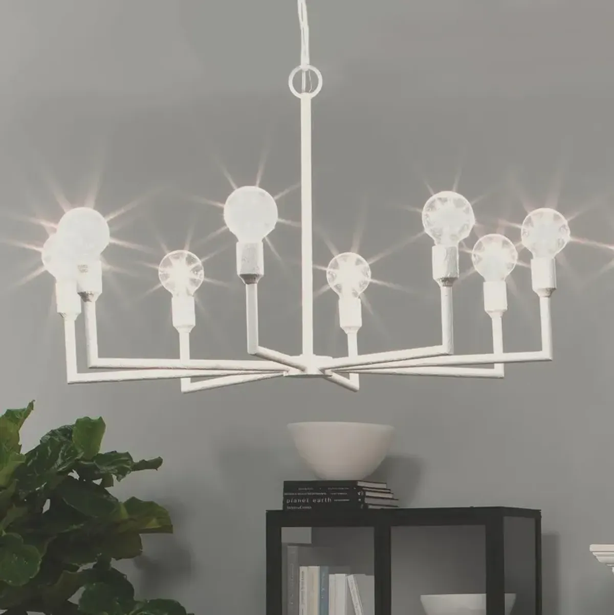 Park 8-Light Gesso Chandelier