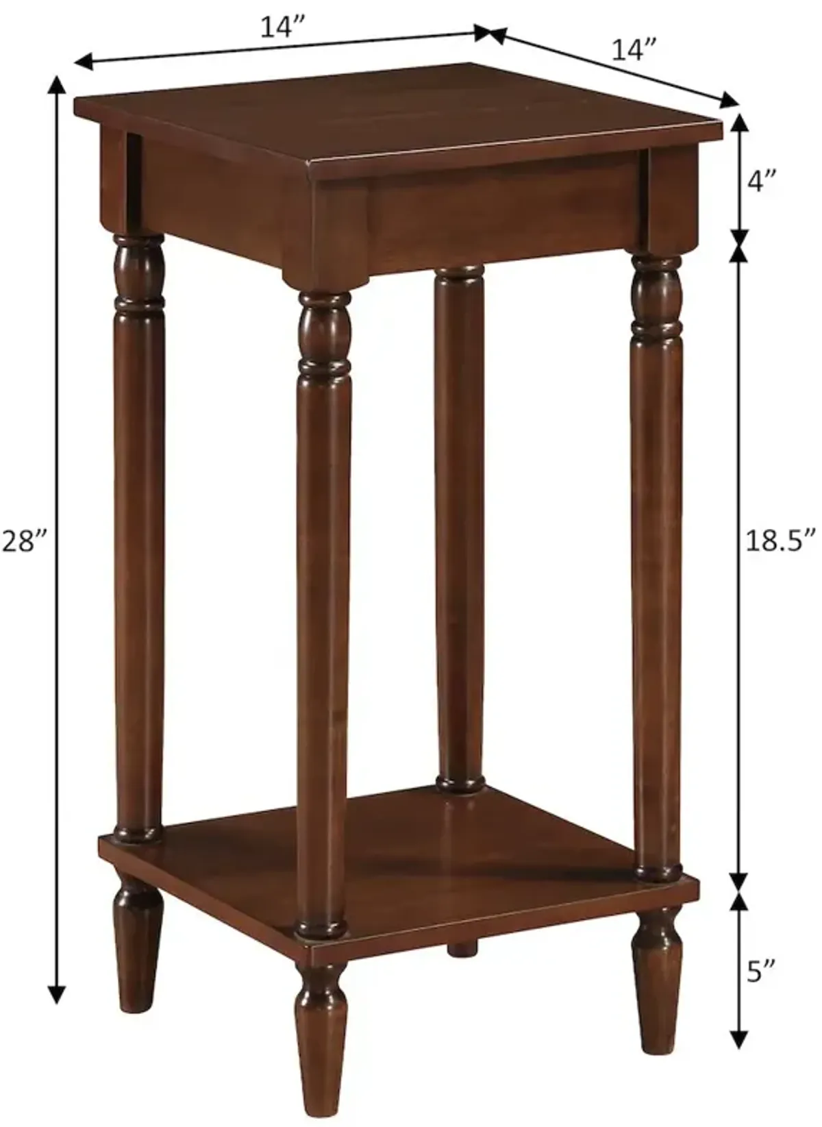 Convenience Concepts French Country Kim End Table with Shelf