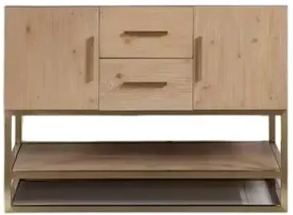 Altair 42 Single Bathroom Vanity in Light Brown awith Mirror