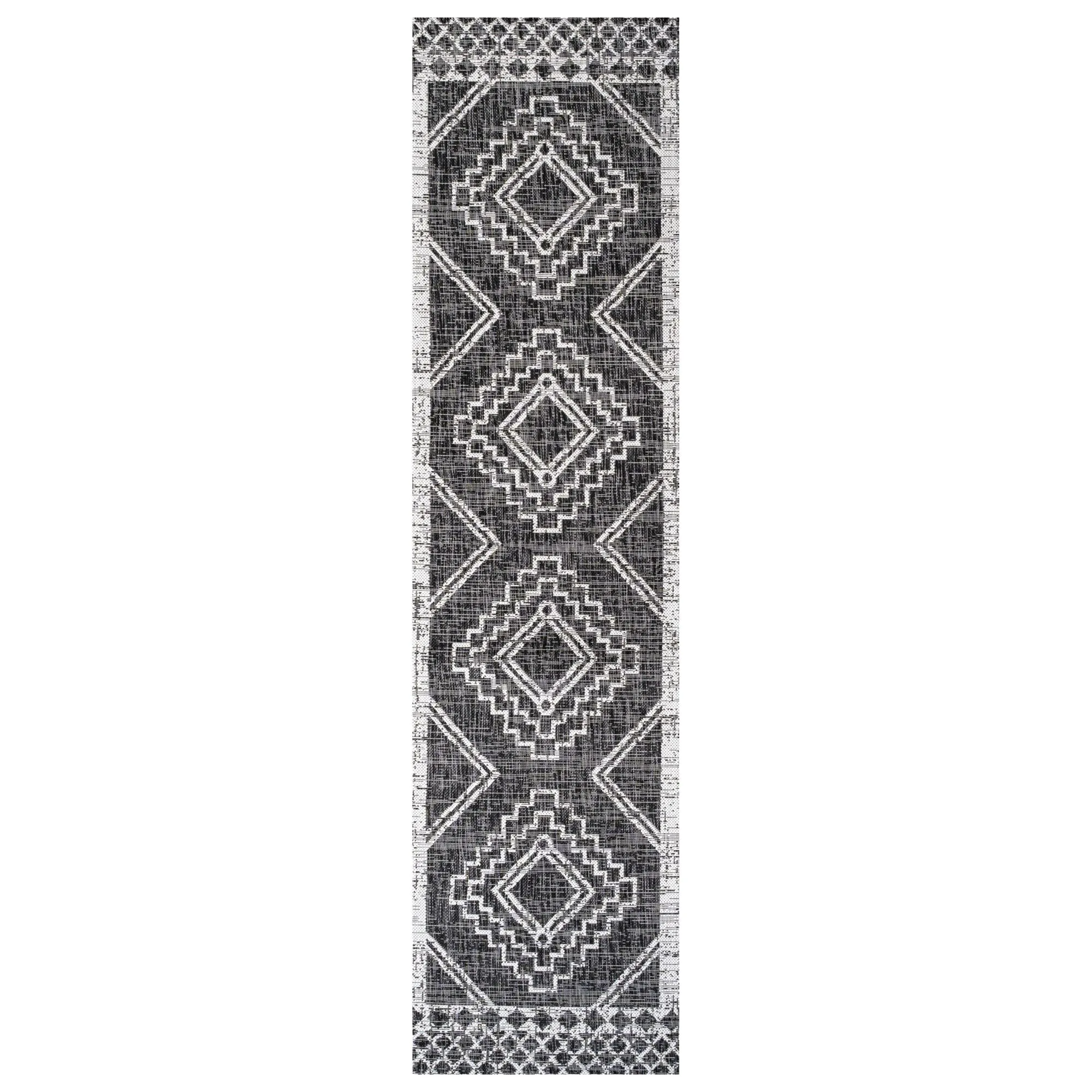 Marokko Diamond Tribal Medallion Indoor/Outdoor Area Rug