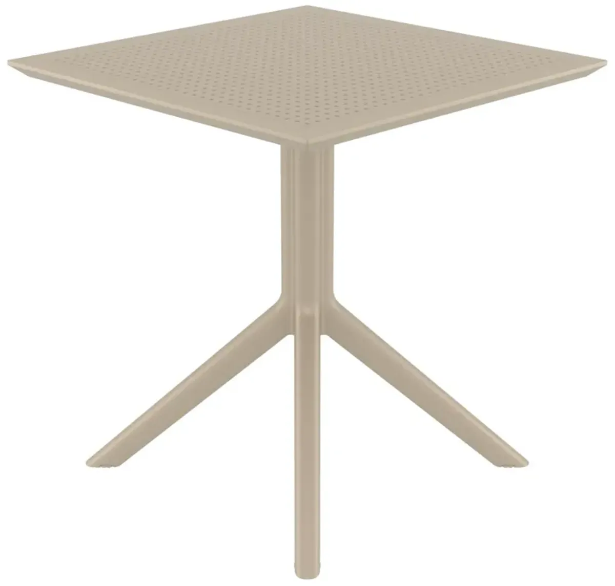 29.5" Taupe Brown Square Outdoor Patio Dining Table