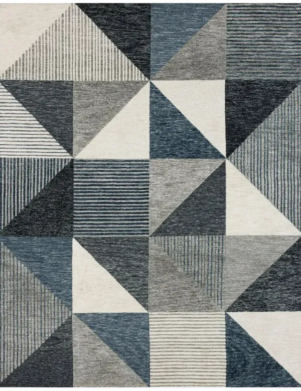 Bowen Oblique Blue 8'x10' Rug by Drew and Jonathan