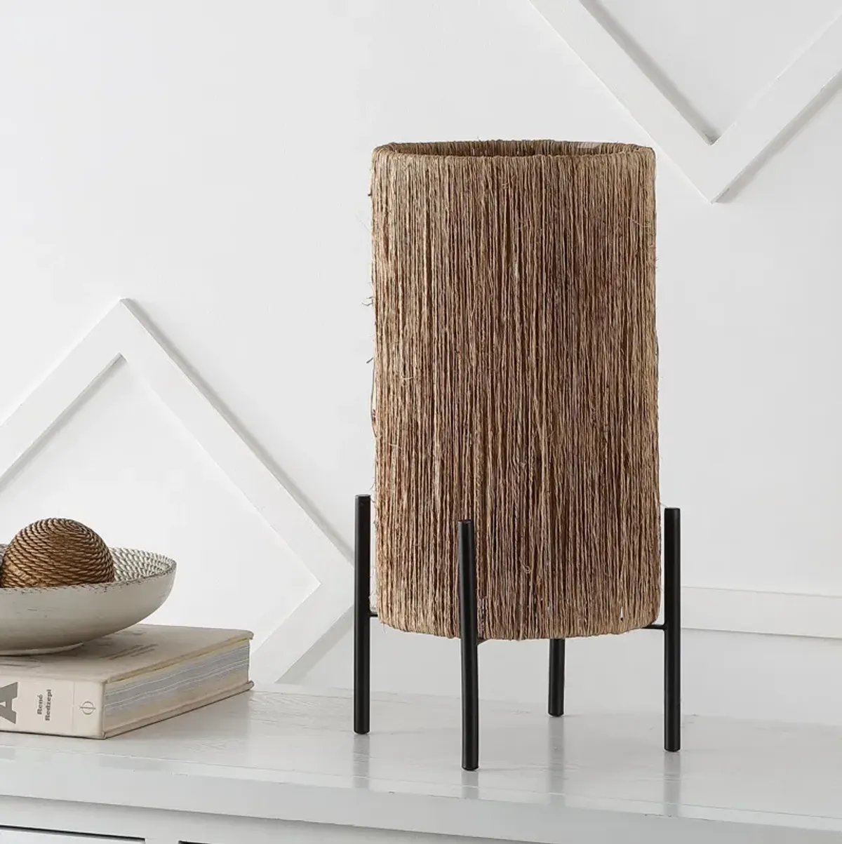 Kai Coastal Minimalist Rattan LED Table Lamp