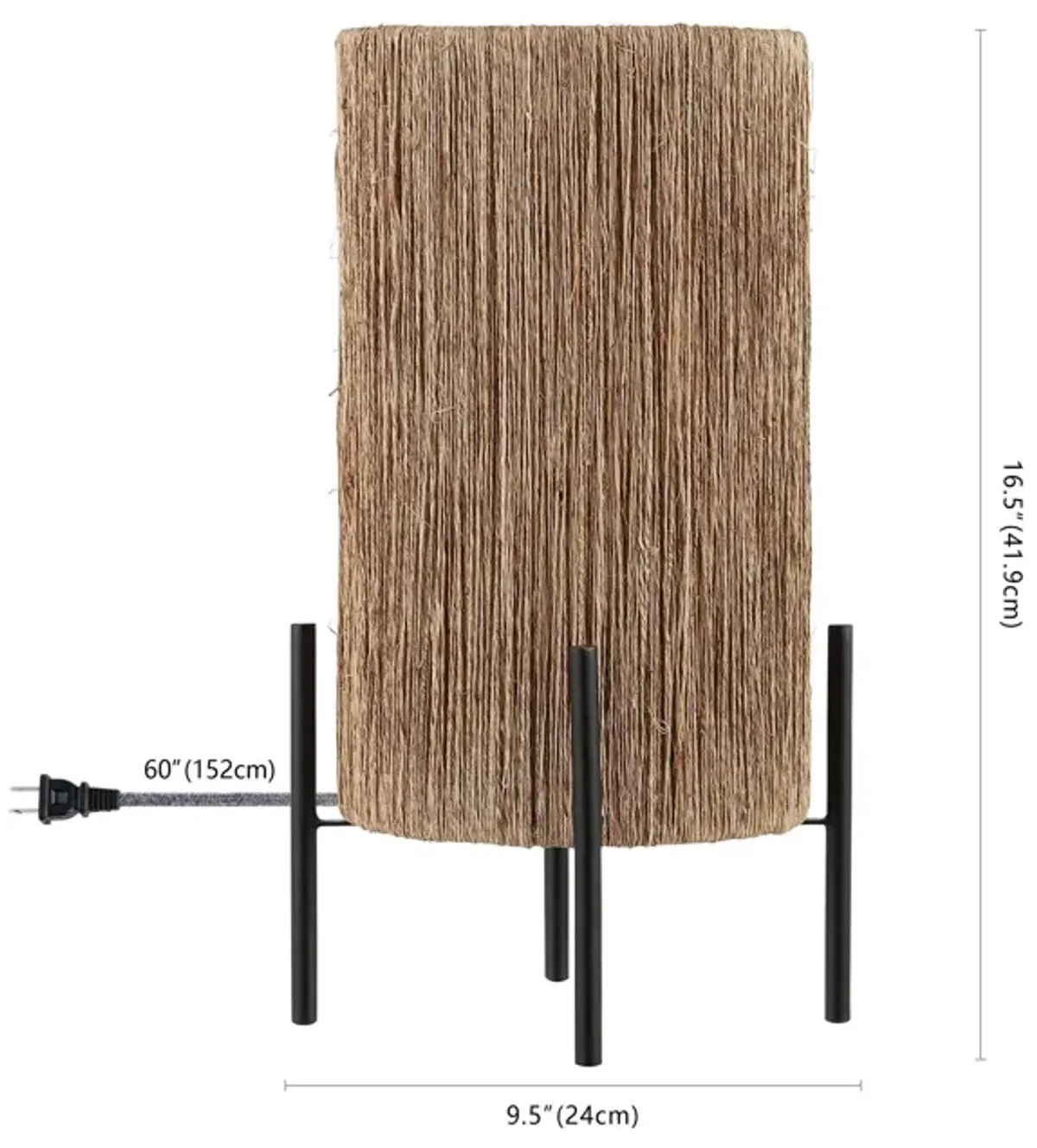 Kai Coastal Minimalist Rattan LED Table Lamp