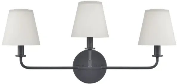 Minerva 24'' Black Wide 3-Light Vanity Light