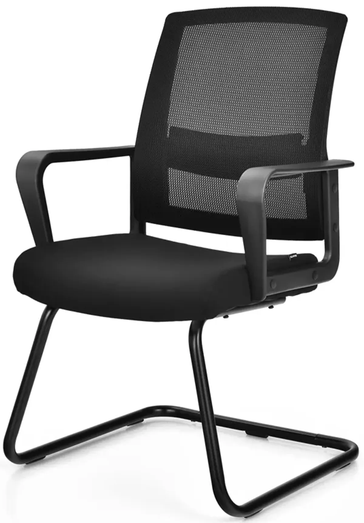 Costway Set of 4 Conference Chairs Mesh Reception Office Guest Chairs w/ Lumbar Support