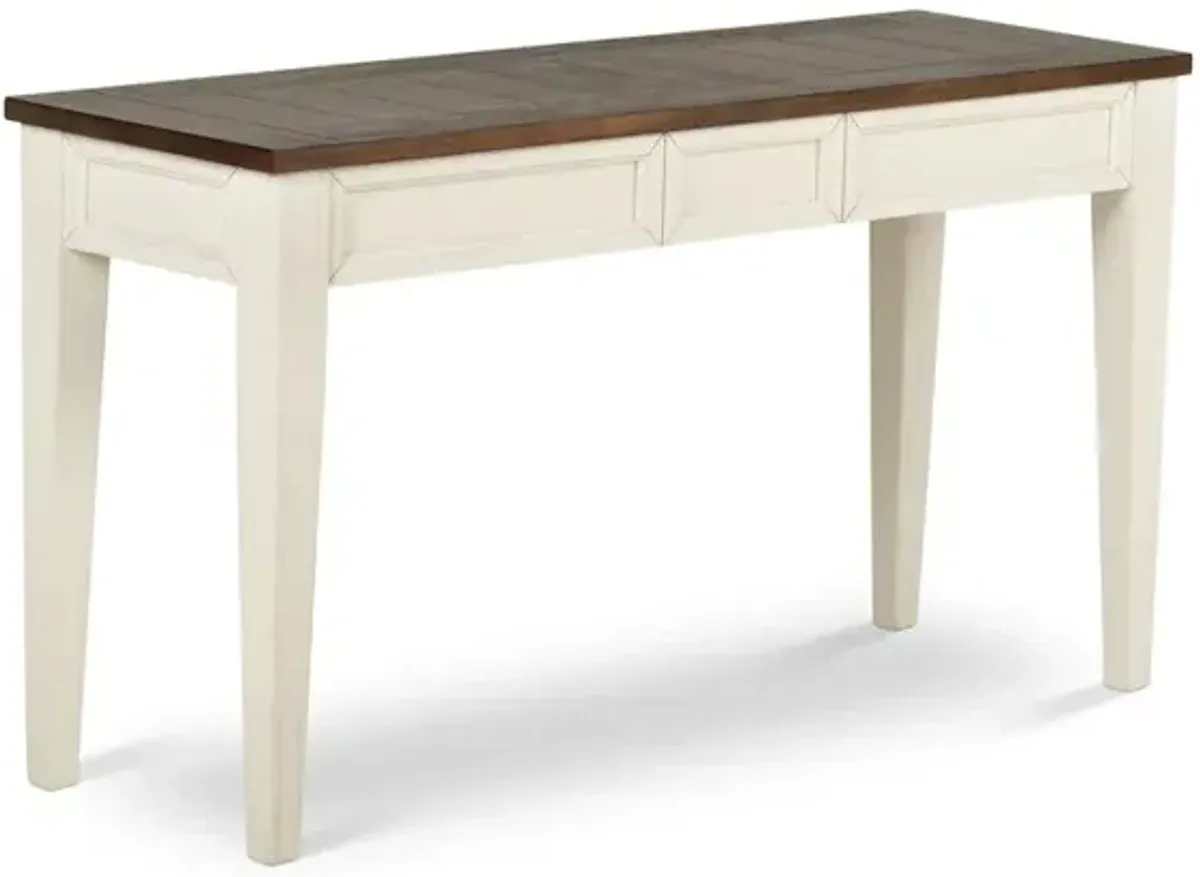 Cayla Sofa Table Dark Oak/White