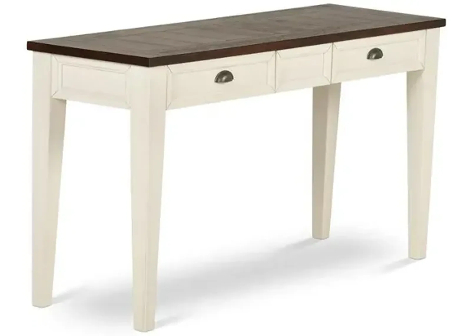 Cayla Sofa Table Dark Oak/White