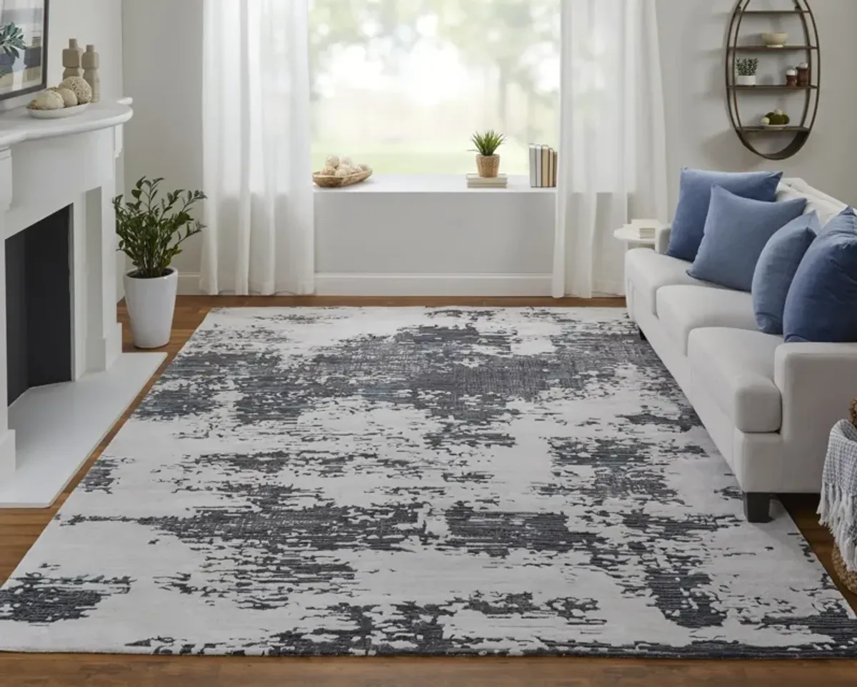 Zarah 8917F Ivory/Gray/Blue 5' x 8' Rug