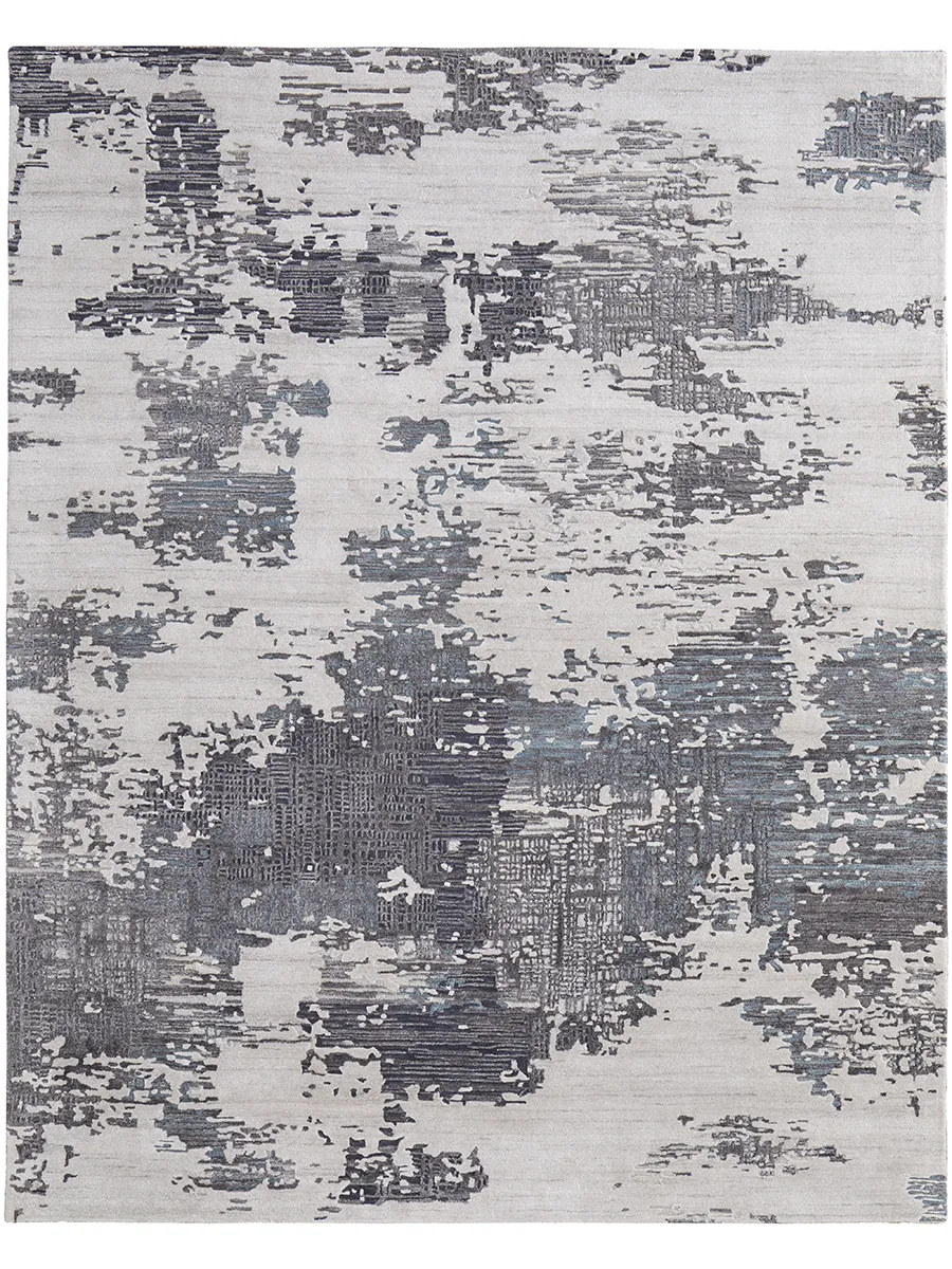 Zarah 8917F Ivory/Gray/Blue 5' x 8' Rug