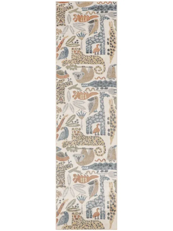 Astra Machine Washable ASW01 Ivory 2'2" x 8' Rug