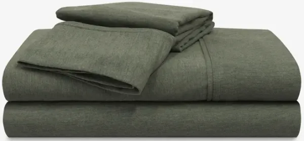 Hyper-Wool Split King/Split California King Sheet Set - Forest Green