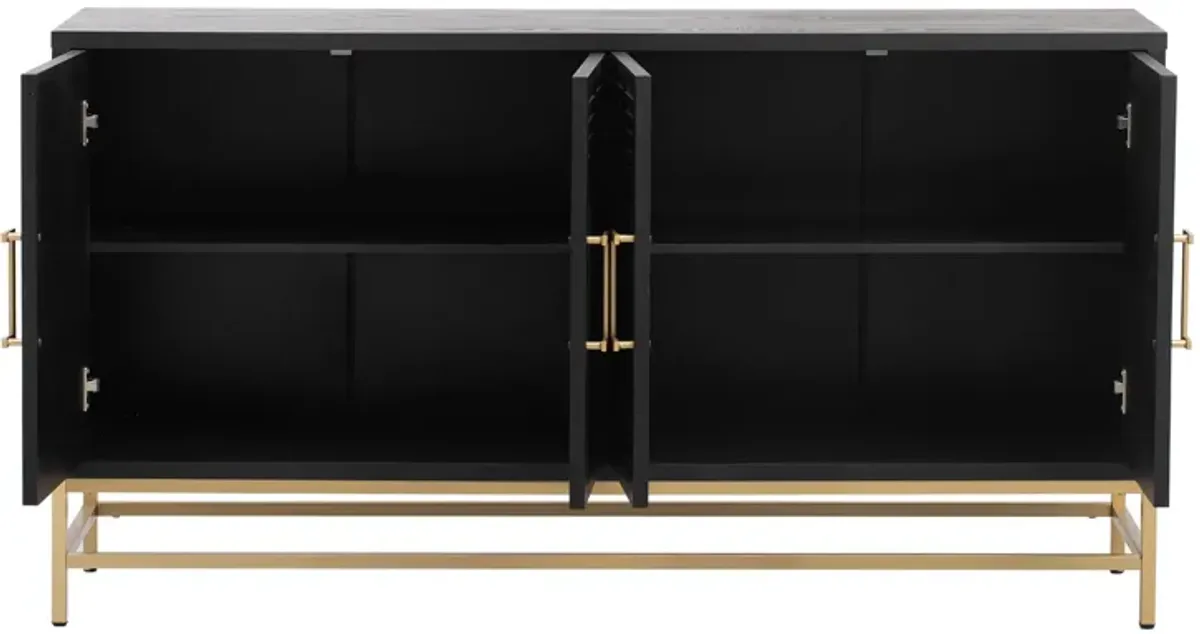 Merax Retro Style Sideboard with Adjustable Shelves