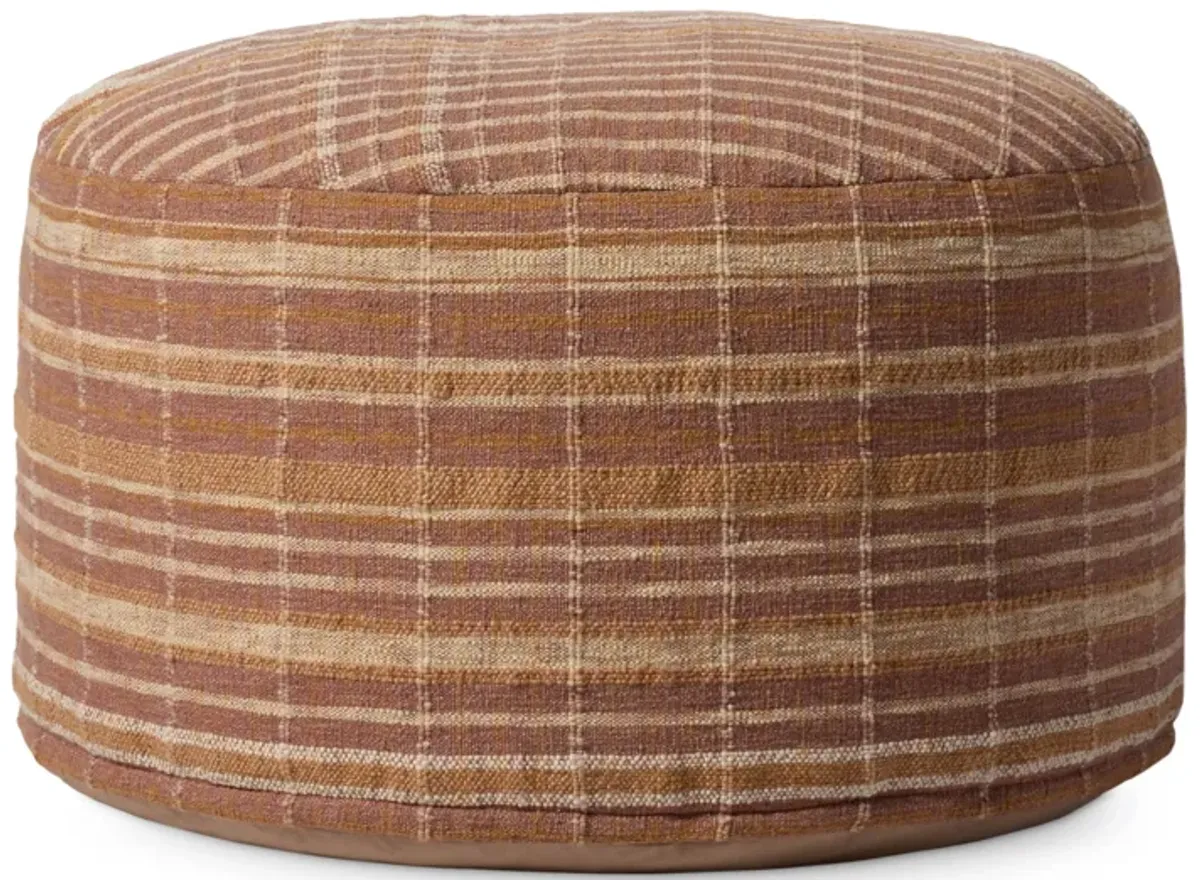 Wallace Clay 36"Wx36"Dx17"H Round Pouf