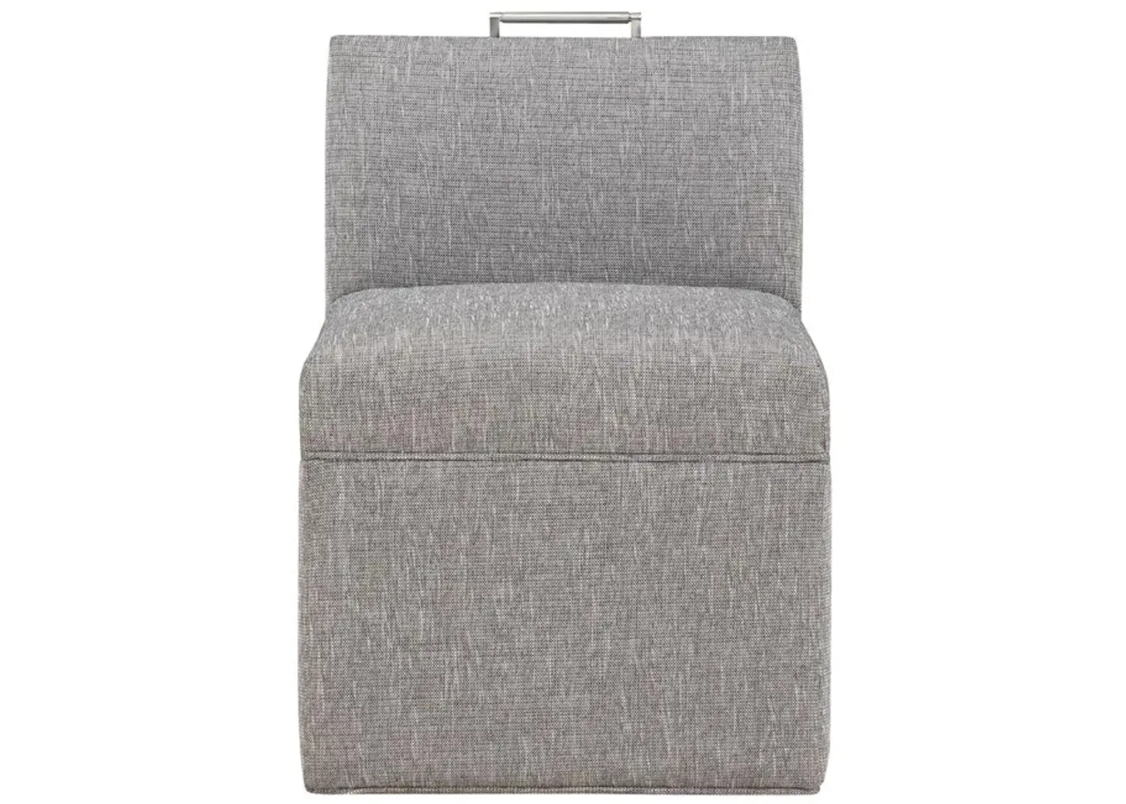 Delray Modern Upholstered Castered Chair in Ashen Grey