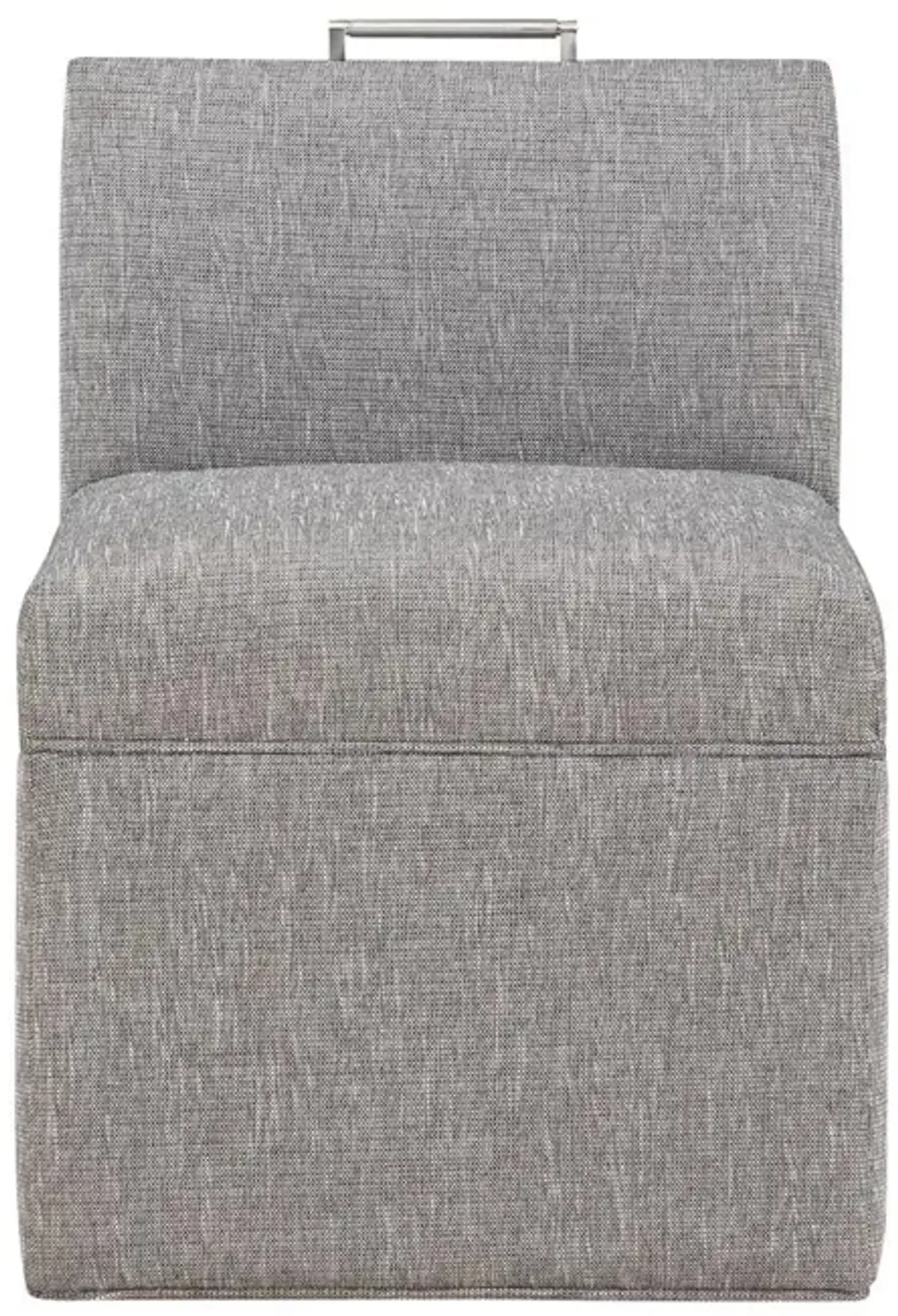 Delray Modern Upholstered Castered Chair in Ashen Grey