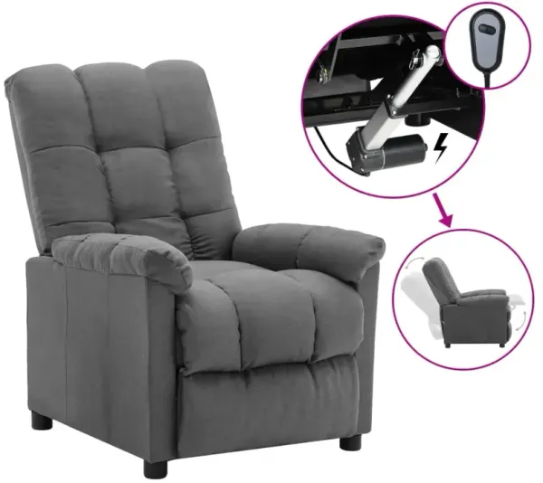 Recliner Light Gray Fabric