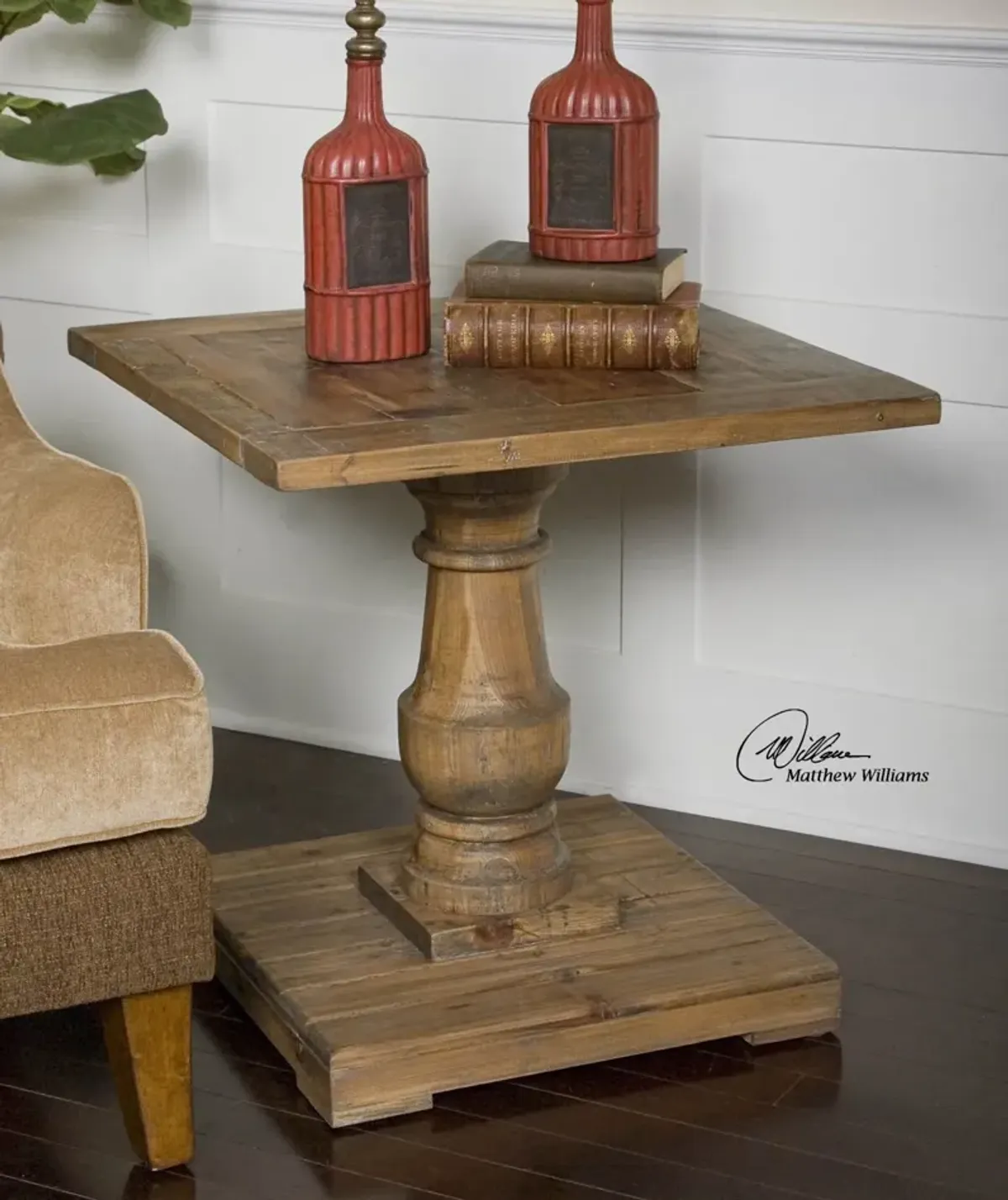 Uttermost Stratford Pedestal End Table