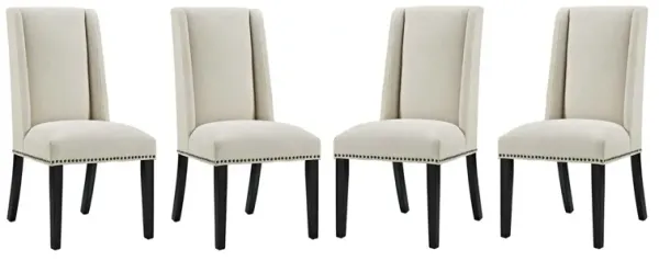 Baron Dining Chair Fabric Set of 4-Benzara