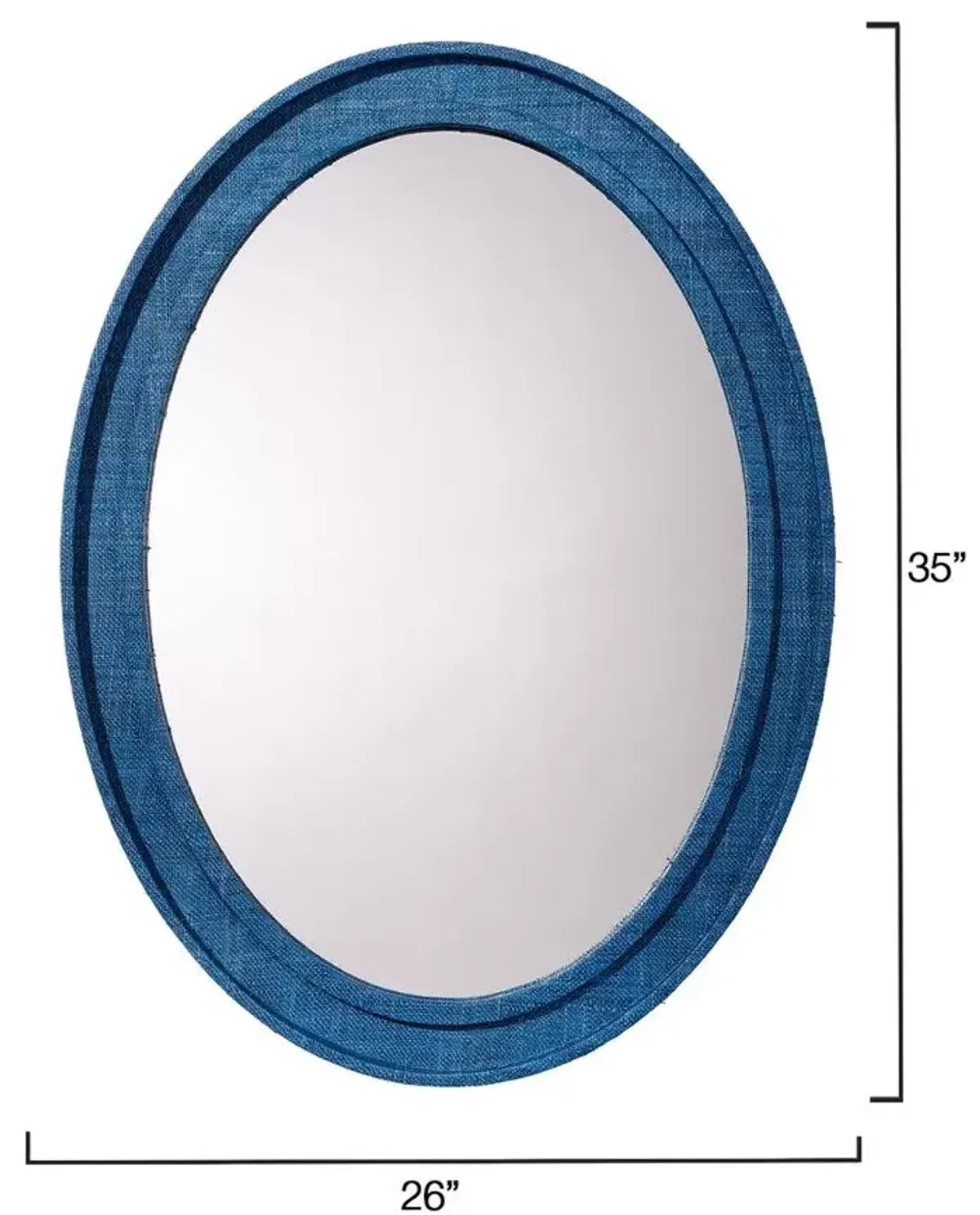 Valley Oval Mirror, Indigo