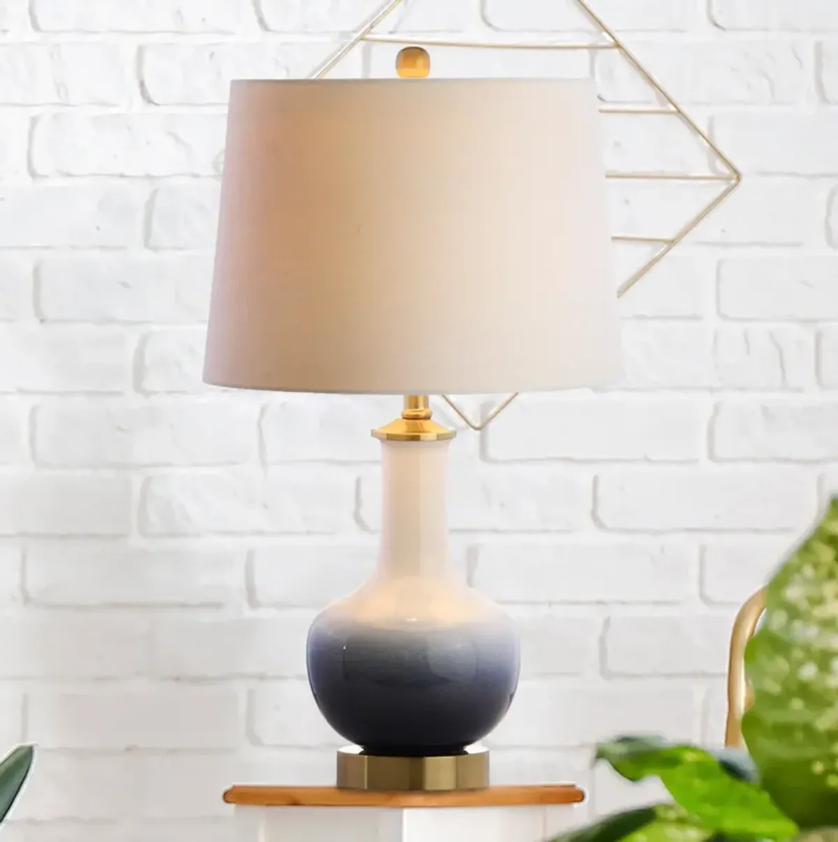 Gradient Ceramicbrass LED Table Lamp