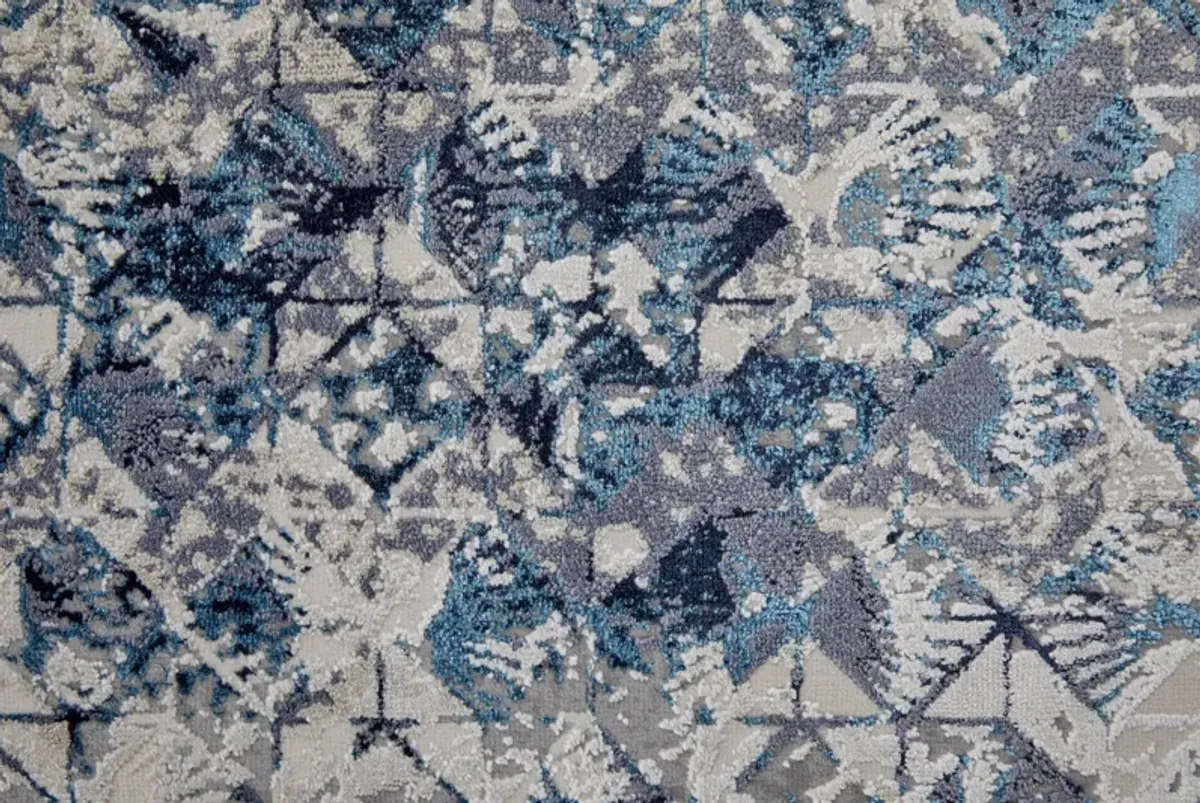 Indio 39H0F Blue/Ivory/Gray 9'2" X 12' Rug