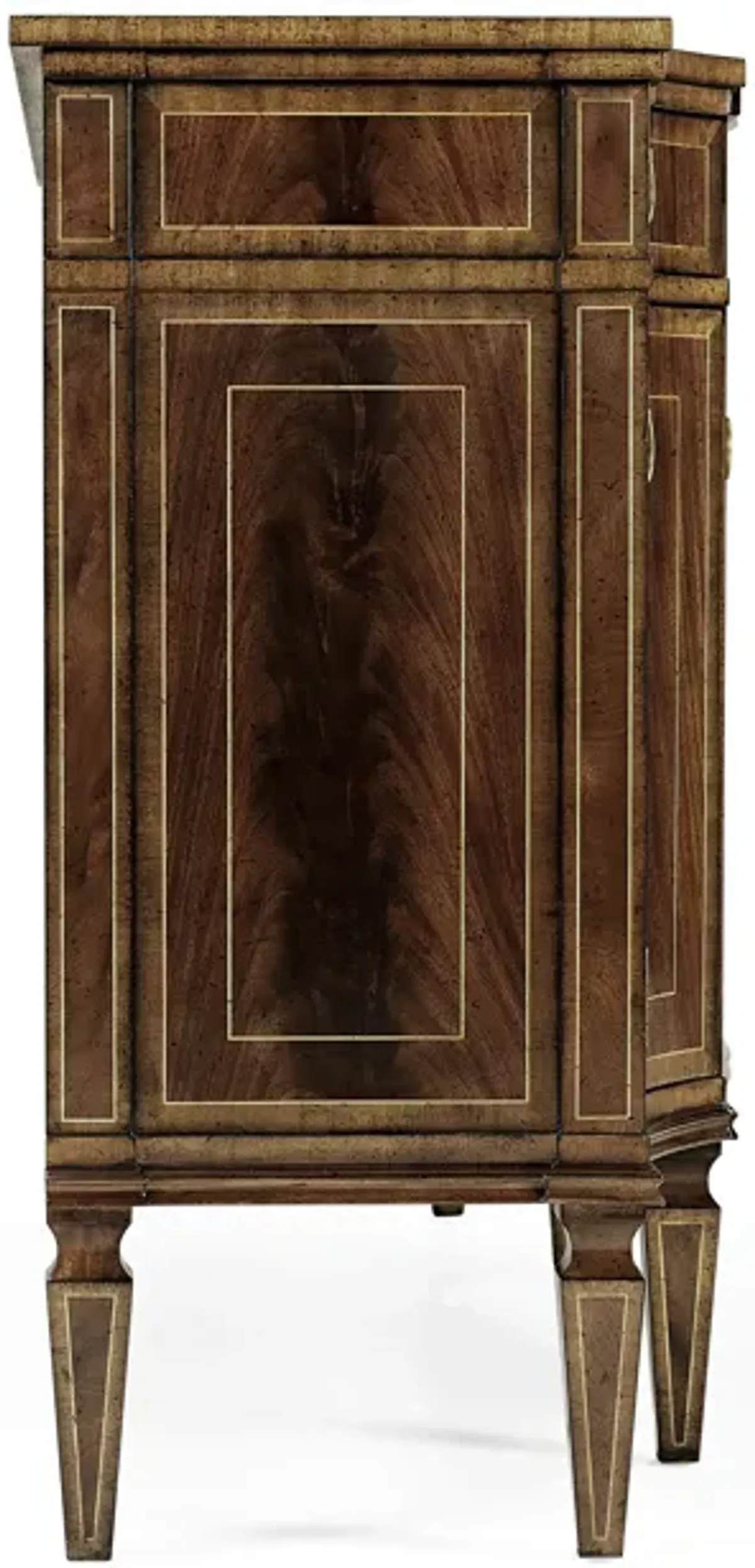 Serpentine Mahogany Credenza