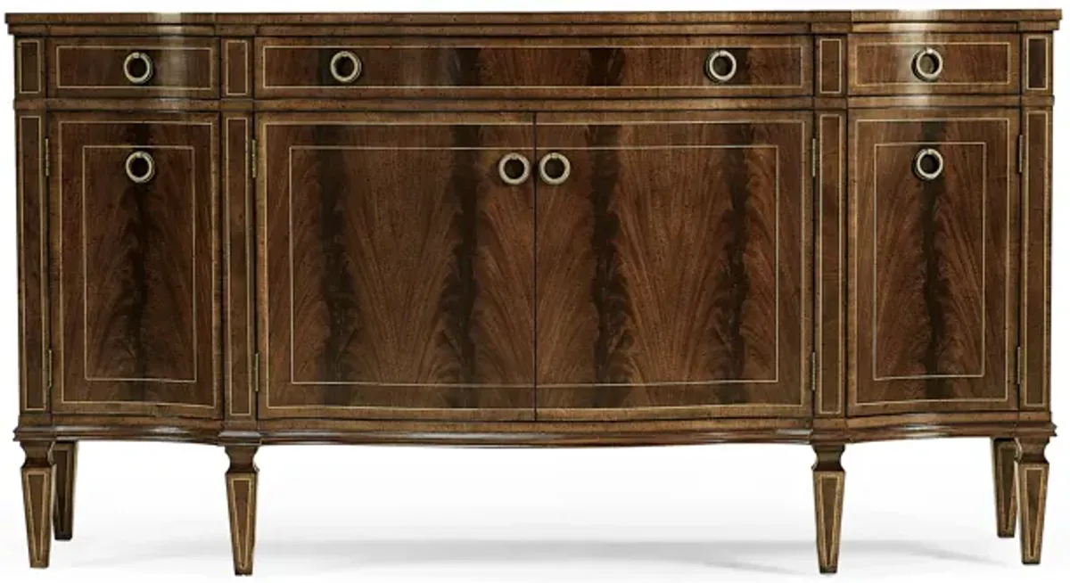 Serpentine Mahogany Credenza