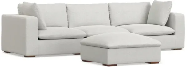 Jasmine 3-Seater Modular Sofa and Ottoman Set in Performance Fabric