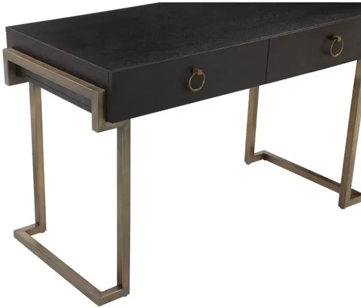 Jett Desk Brass Black