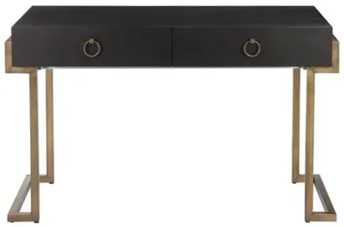 Jett Desk Brass Black