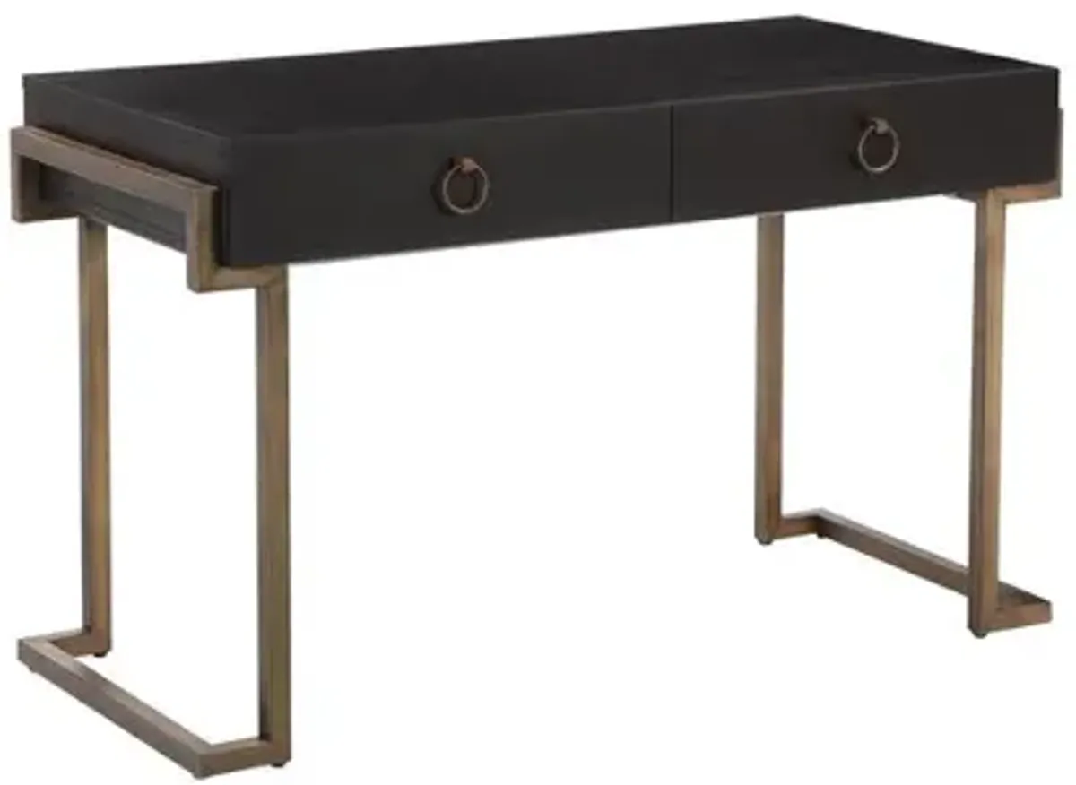 Jett Desk Brass Black