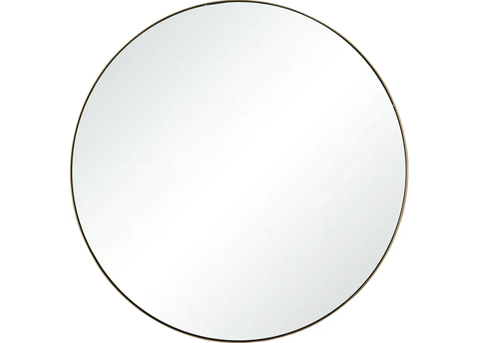 24" Gold Glass Framed Round Wall Mirror