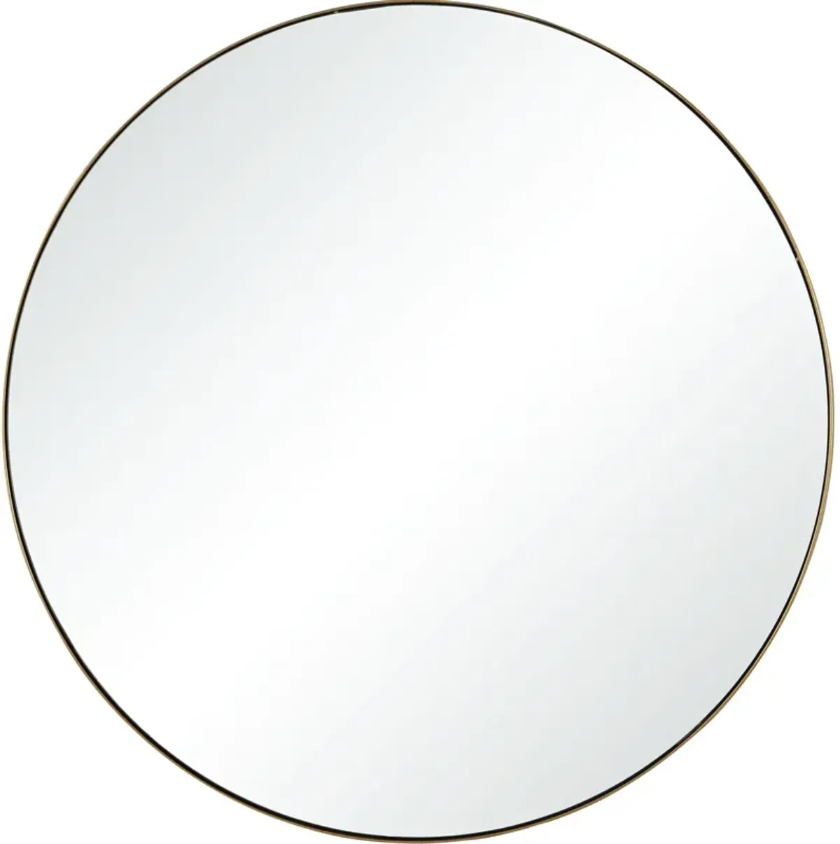 24" Gold Glass Framed Round Wall Mirror