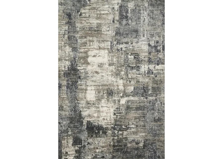 Cascade CAS03 Ivory/Charcoal 3'7" x 5'7" Rug