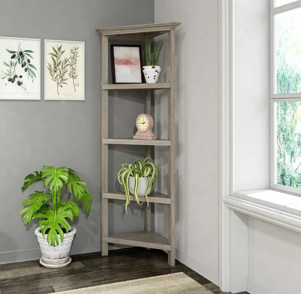 Homezia 60" Bookcase With 2 Shelves