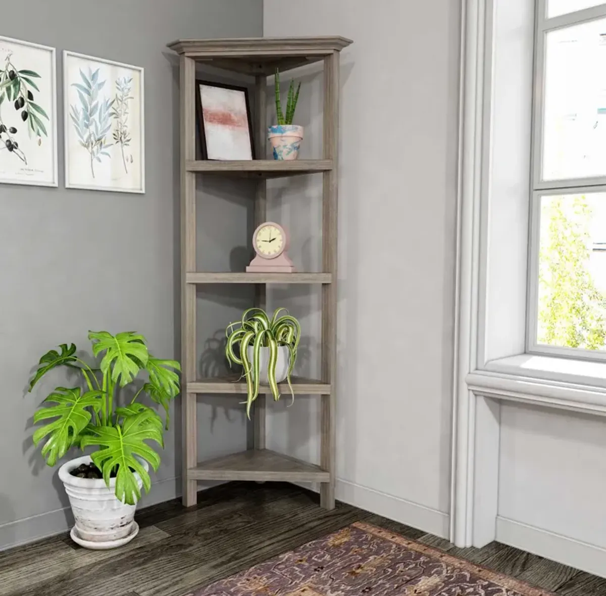 Homezia 60" Bookcase With 2 Shelves