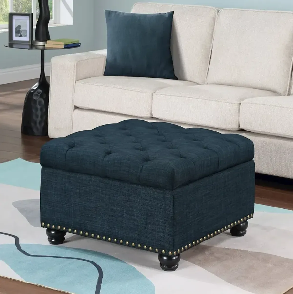 Convenience Concepts Designs4Comfort Herald Square Ottoman Coffee Table with Storage