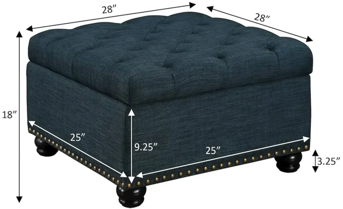 Convenience Concepts Designs4Comfort Herald Square Ottoman Coffee Table with Storage