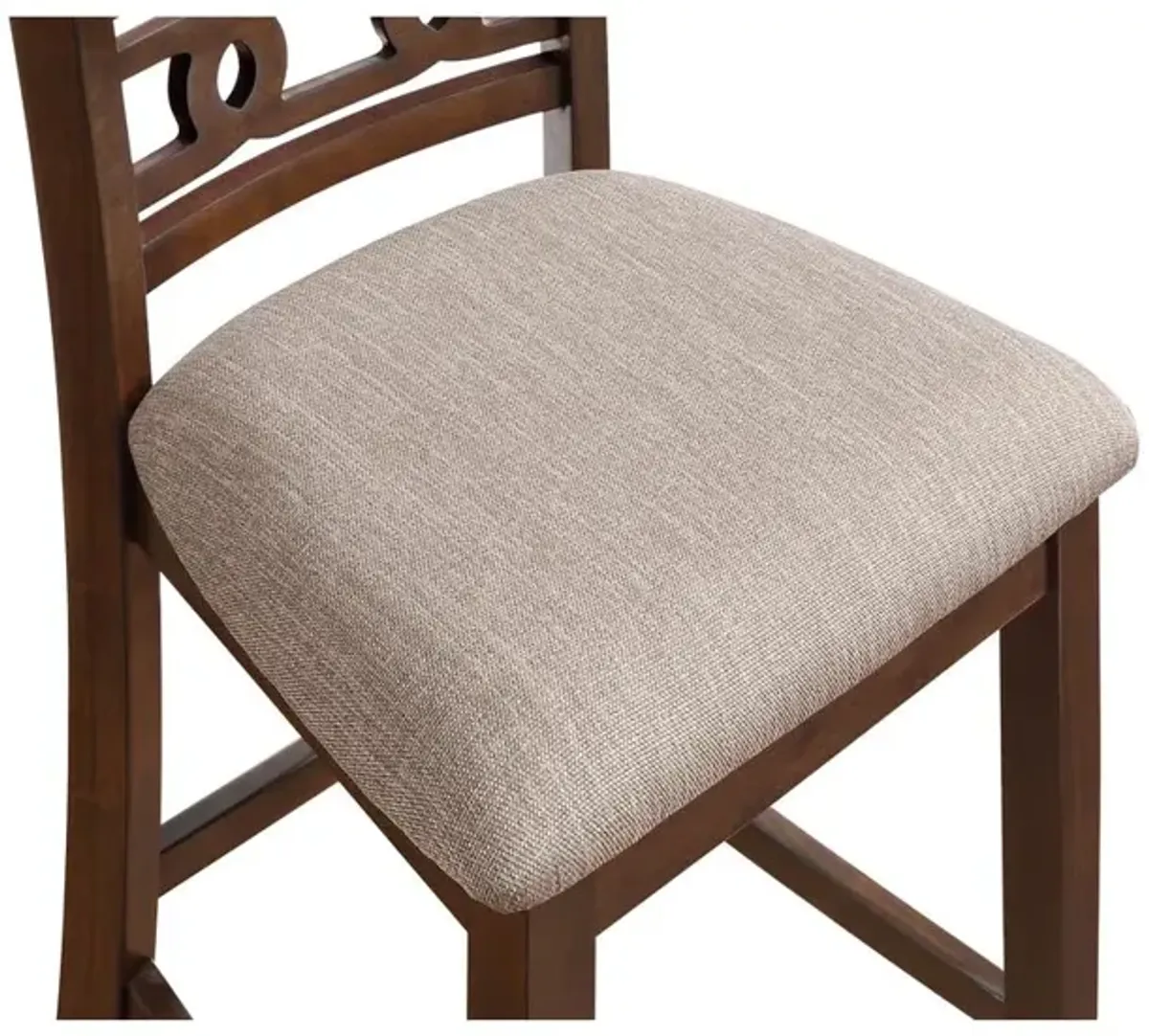 New Classic Furniture Furniture Gia Solid Wood Counter Chairs in Cherry Brown (Set of 2)