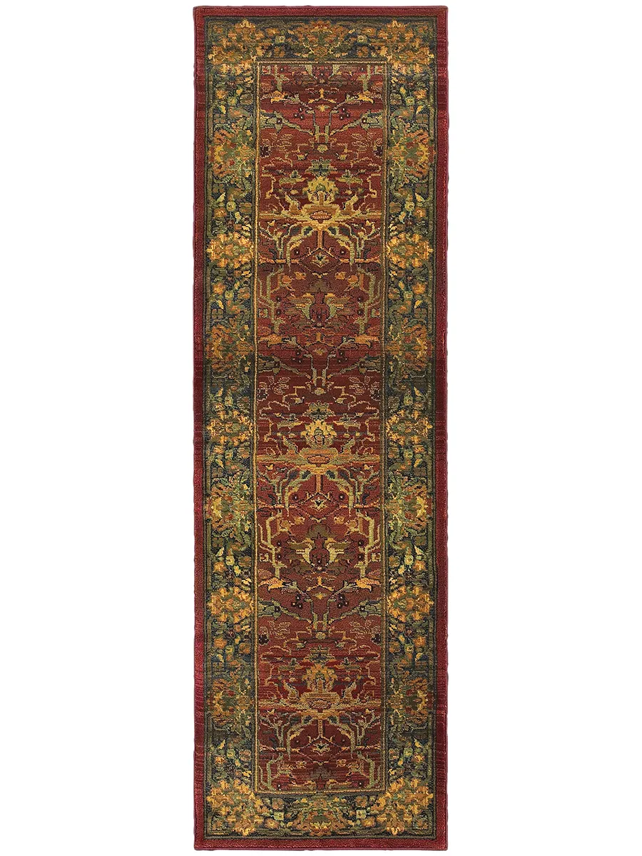 Kharma 2'3" x 7'6" Red Rug