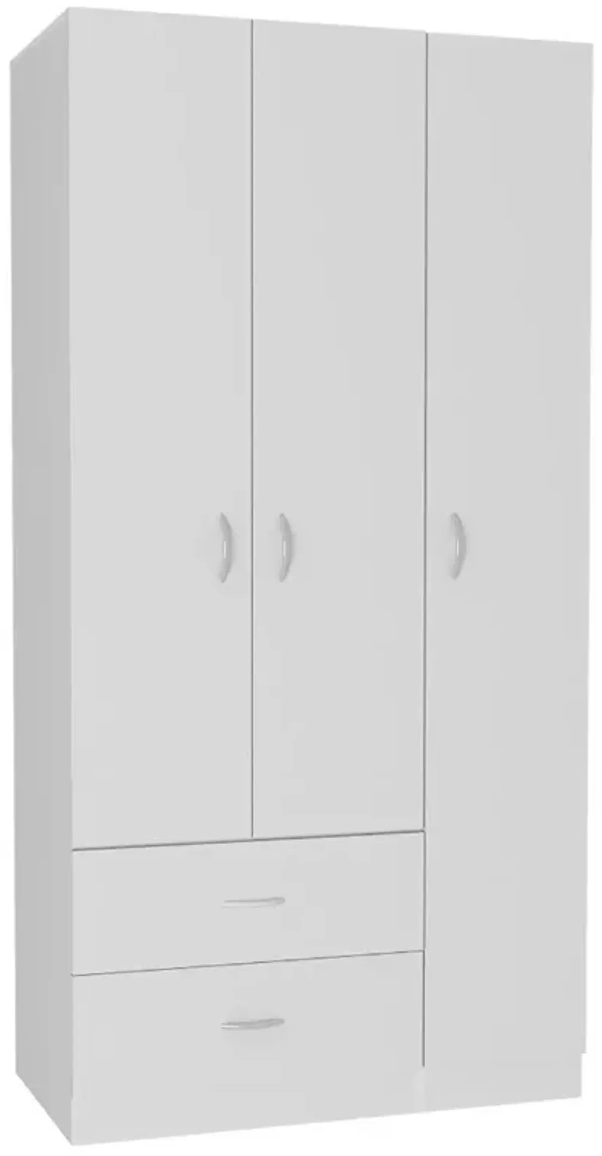 Three Door Armoire Clark, Bedroom, White