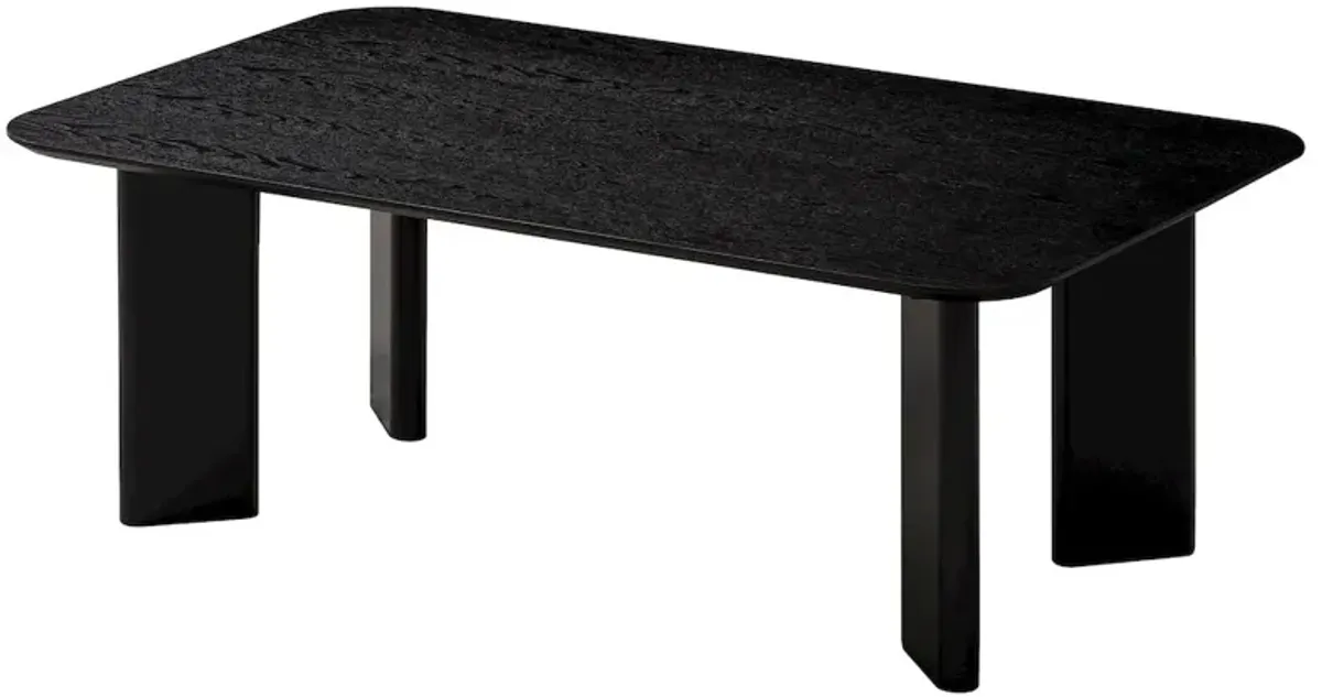 Omax Decor Joss Rectangular Shape Modern Wood Coffee Table in Black Ash