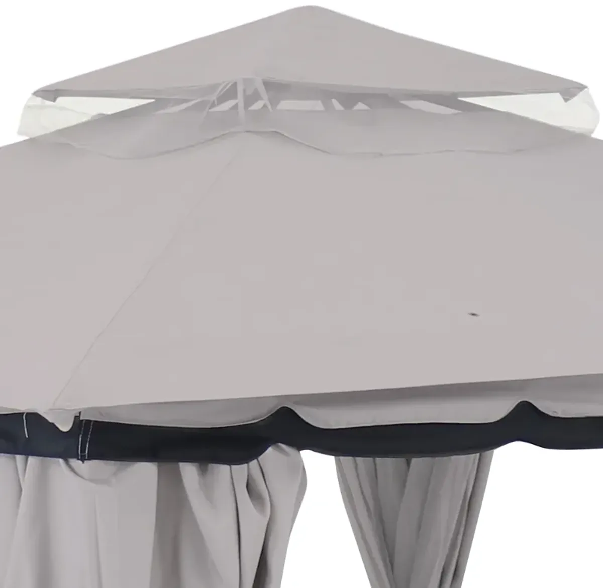 Sunnydaze 10 ft x 10 ft Soft Top Polyester Gazebo with Privacy Wall