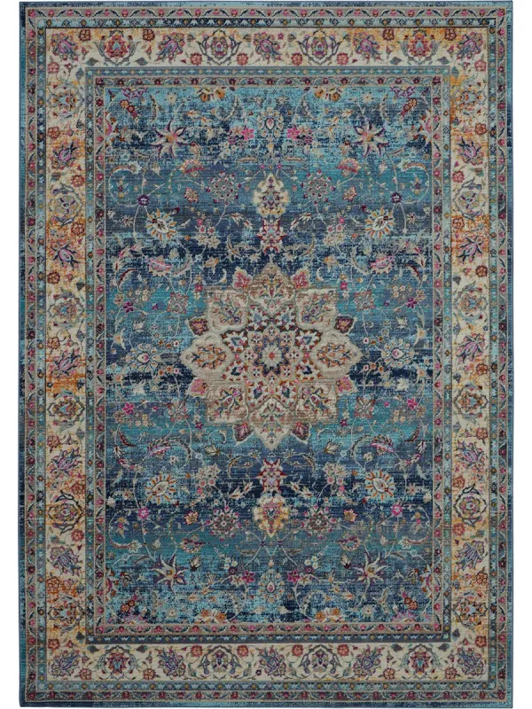 Vintage Kashan VKA01 Blue 4' x 6' Rug