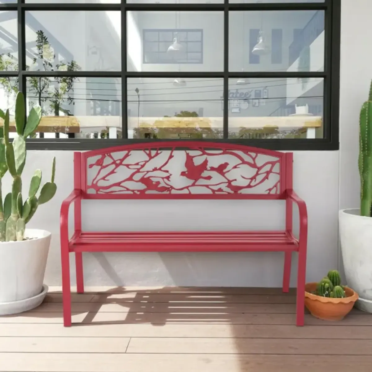 Hivvago Patio Garden Bench Park Yard Outdoor Furniture