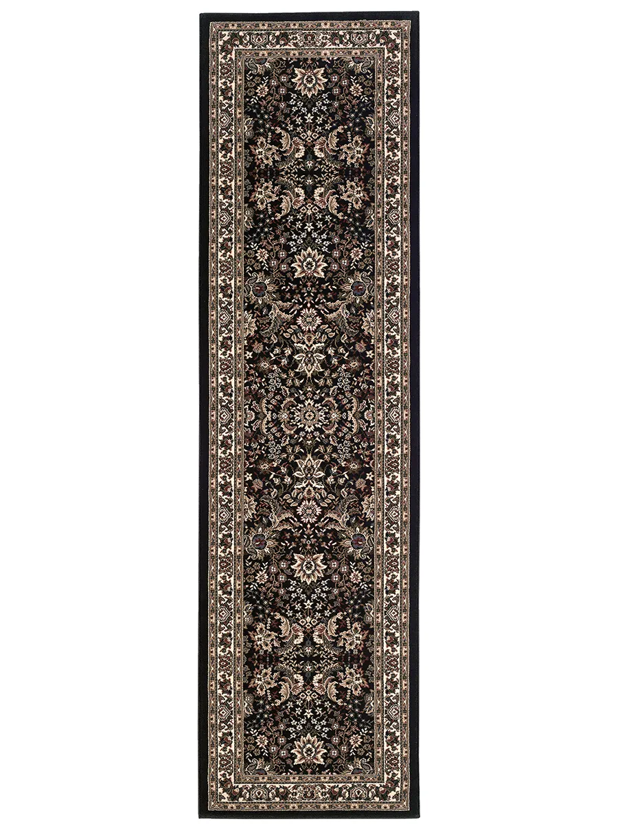 Ariana 2'7" x 9'4" Black Rug