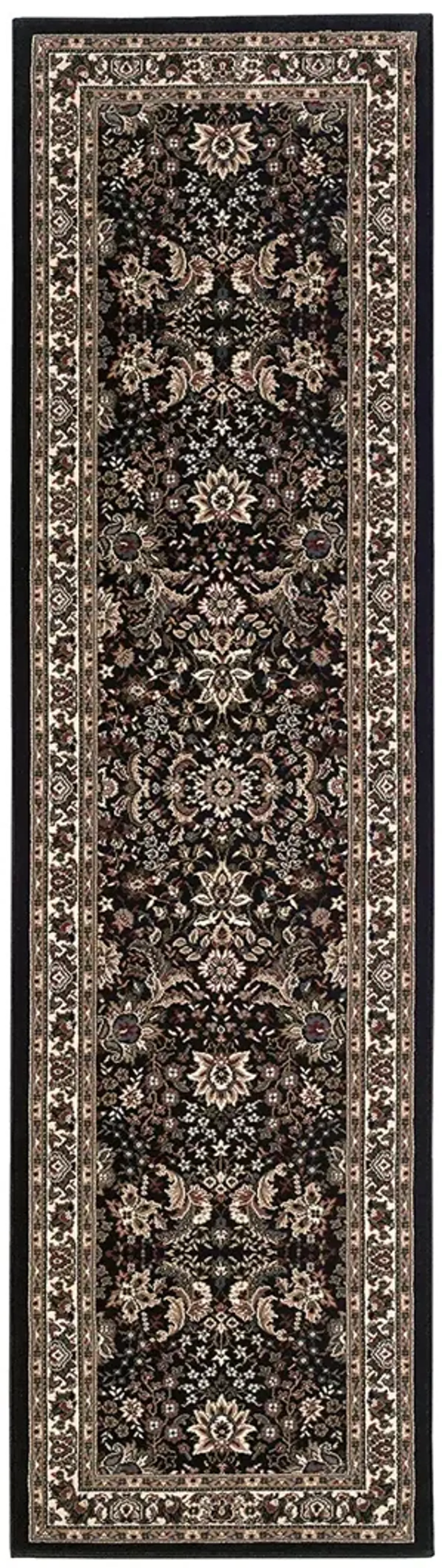 Ariana 2'7" x 9'4" Black Rug