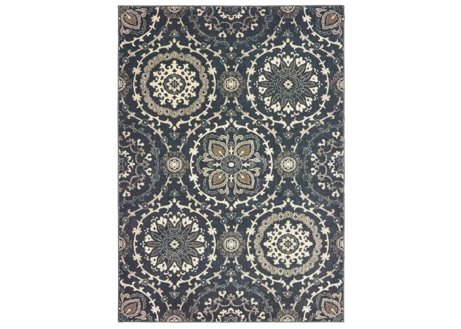 Richmond 5'3" x 7'6" Navy Rug