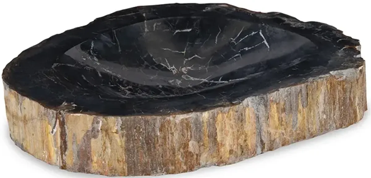 Large Grey Petrified Bowl